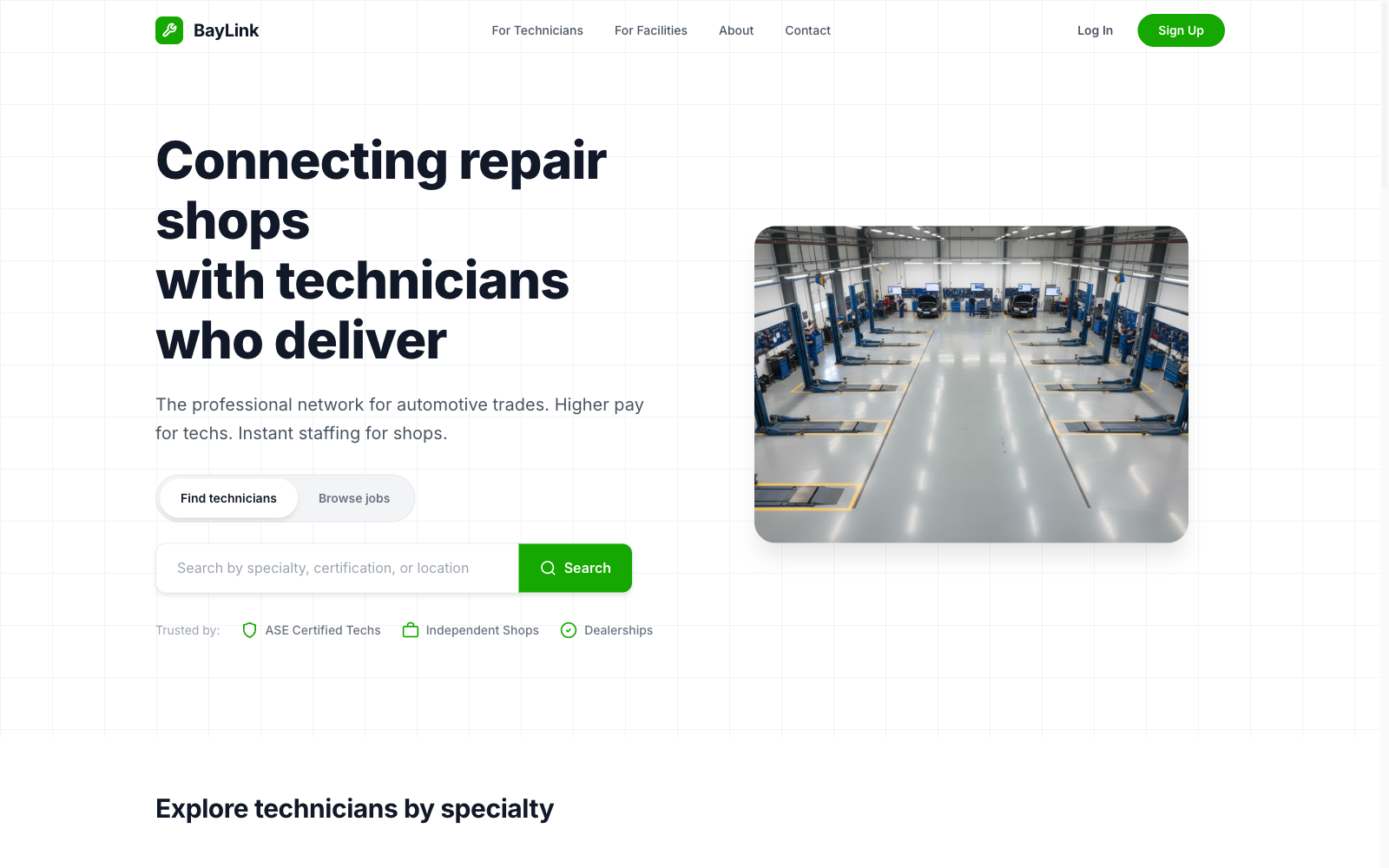Baylink professional network for automotive technicians